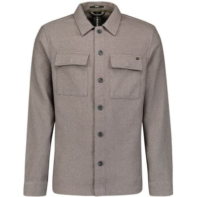 No Excess Overshirt Full Button Stretch Grey Maat: XXL | Casual Overhemden Outlet | Heren | Grijs