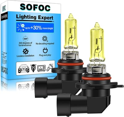 Halogeen Koplamp - Mistlamp Geel - Auto Verlichting - 30% Helderder Licht - 1800 Lumen - Geel