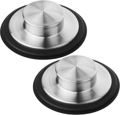 Afvoerstop Gootsteen - Afvalverwijderaar Stop - Keuken en Badkamer - Roestvrij Staal Rubber - 934 cm Diameter - Zilver
