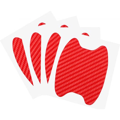 4 stuks Universele Koolstofvezel Auto Deurklink Film Stickers Auto Handgreep Anti-kras Stickers