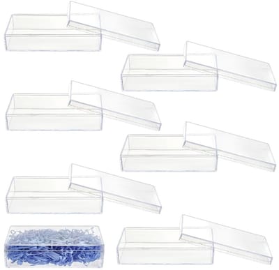 Solidchoice- Acryldozen - Transparant - Vierkant - 7 Stuks - Voor Bruiloft/Feest - Duurzaam Acryl - Voor Snacks/Sieraden - Opbergdozen