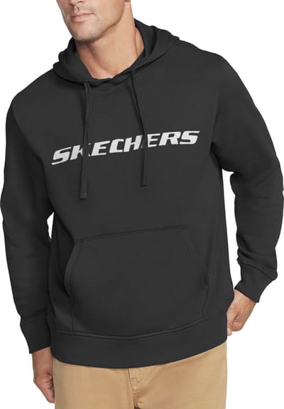 Skechers Apparel Heritage Pullover Hoodie Herensweatshirt met capuchon MHD12 BLK Zwart