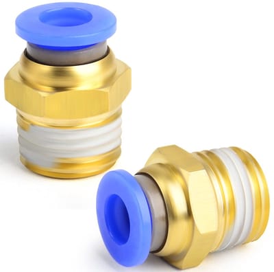 Dailygoods- Push-to-connect Fitting - 6 mm Buiskoppeling - 1/4 BSP Mannelijk - Duurzaam - Betrouwbaar - Handmatig Aansluiten - Pneumatische Fitting
