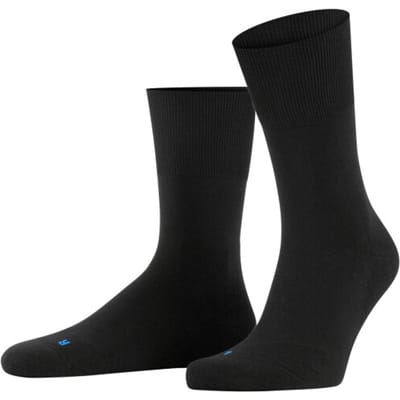 FALKE Run eenkleurig katoen functioneel materiaal sokken unisex zwart - maat 39-41