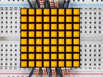 1.2 inch 8x8 Matrix Square Pixel - Yellow Adafruit 1819