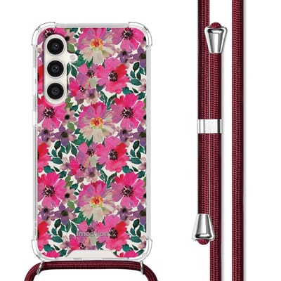 imoshion Hoesje - Geschikt voor Samsung Galaxy S23 FE - Design Hoesje met Koord - Flower Water