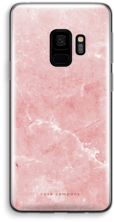 Case Company® - Hoesje geschikt voor Samsung Galaxy S9 hoesje - Roze marmer - Soft Cover Telefoonhoesje - Bescherming aan alle Kanten en Schermrand