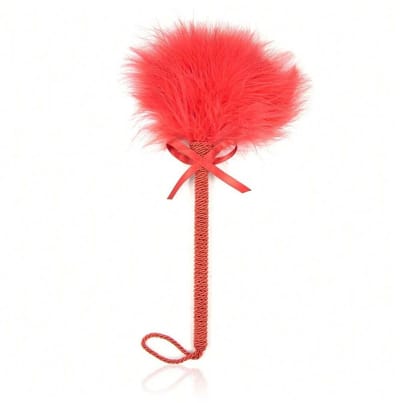 Oneay Lange veren kietelaar – Erotisch BDSM accessoire voor volwassenen – Rood