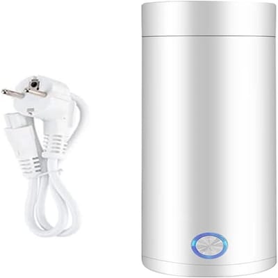 carmdering - Draagbare Waterkoker - Elektrische Waterkoker - Reis Waterkoker - 3-in-1, 400ml, 304 RVS, 300W, 5 min koken, auto-off - Voor reis & kantoor - Compact & lichtgewicht