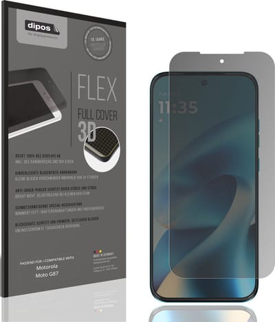 dipos FLEX – Matte Privacy Screenprotector geschikt voor Motorola Moto G87 | Volledige Schermbescherming | Case-Friendly