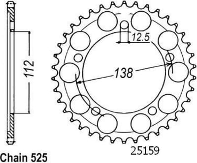 sifam tandwiel voor motor honda 500 cbf abs 2004 tot 2007 nieuw