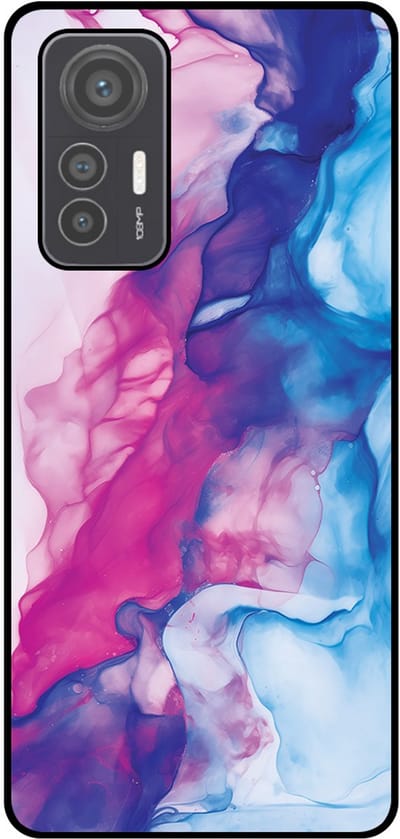 Smartphonica Telefoonhoesje Geschikt voor Xiaomi 12 Lite met Roze Blauw Marmer Opdruk - TPU Backcover Case Rose Blue Marble Design geschikt voor Xiaomi 12 Lite