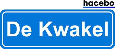 Hacebo - Plaatsnaam Sticker - 29x10 CM - De Kwakel sticker - Verkeersborden sticker - grappige cadeaus - De Kwakel