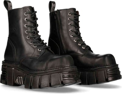 New Rock - MNEWMILI083S39 Plateau Laarzen - 40 Shoes - Zwart