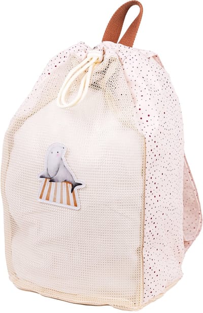 Mrs Ertha Beach Net Rugzak/Strandrugzak - 38x33x24cm - Unique Dots