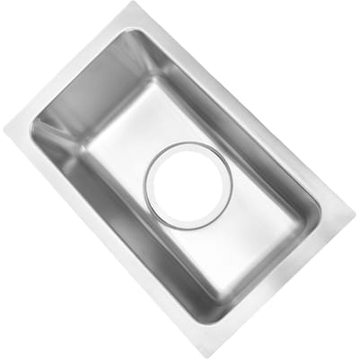 Bar Sink 13.39x8.27x5.31in Enkele Kom Roestvrij Staal Keuken Sink met Afvoer Golfpijp voor Voertuig Boot Camper Jacht gray