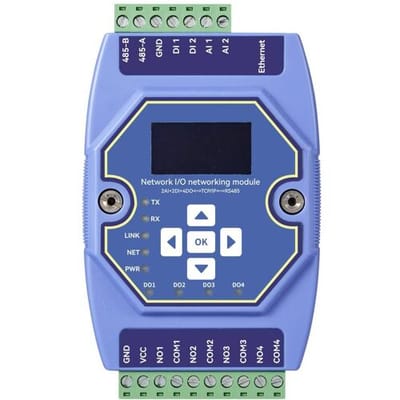 TRU COMPONENTS TC-ME31-AAAX2240 Interfacemodule Modbus-RTU, Modbus-TCP, Modbus Gateway, DI/O, Analog, RJ-45, RS-485 Aantal ingangen: 4 x Aantal