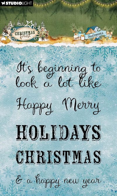 Clear stamps Sentiments - Christmas forest nr. 954