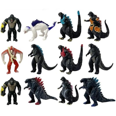 12 stuks/set Godzilla VS King Kong 3e 4e Generatie Imperium Monsters Beweegbare Gewrichten Actiefiguur PVC Model Poppetje Kinder Verjaardag Speelgoed