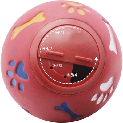 Honden Snoepjes Dispenser Bal Langzaam Voeren Verstelbaar Kauwen Puppy Puzzelbal Speelgoed voor Kat Rood 7.5cm rood