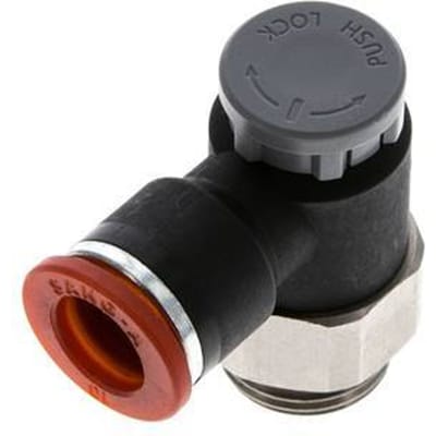 L-stuk Regelventiel 10 mm - G3/8'' Regeling-in Messing/Nylon Borgmoer