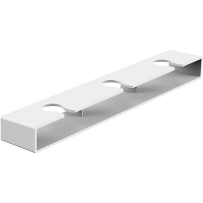 Support de verre à vin suspendu sous étagère, support pour verres à pied en plastique, cintre de rangement pour le séchage des verres, pour Bar de cuisine blanc