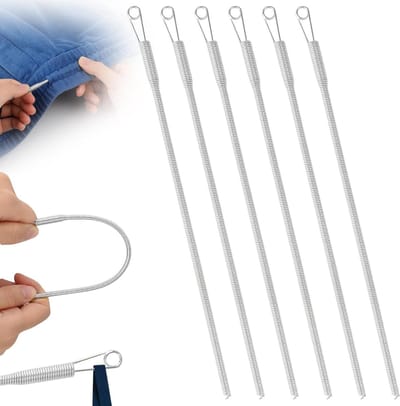 Set van 6 Flexibele Metalen Trekkoord Gereedschappen voor Het Vervangen van Hoodie- en Joggingbroek Touwtjes - Ideaal voor DIY Naaiprojecten en Kledingreparatie