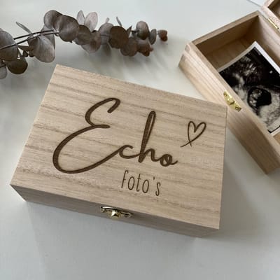 Echo kistje - Bewaren van je echo foto's - Zwangerschapscadeau