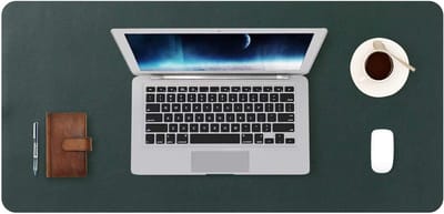 Famanu – Muismat Grote Mousepad XL - Bureaulegger Bureaumat - Bureau Vloeipapier Schrijfblok - Laptop Bureaumat voor kantoor/thuis - waterdicht + antislip 80 x 40 cm (Donkergroen)