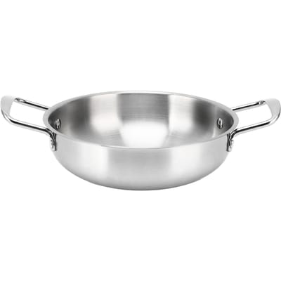 Ramen Pan Binauraal Verwarmt Gelijkmatig Noodle Pan Staalkleur Milieuvriendelijk Koreaanse Ramen Pan voor 18CM; 3L white