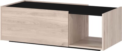 Salontafel Paxos Eiken - Zwart - Hoogte 37 cm