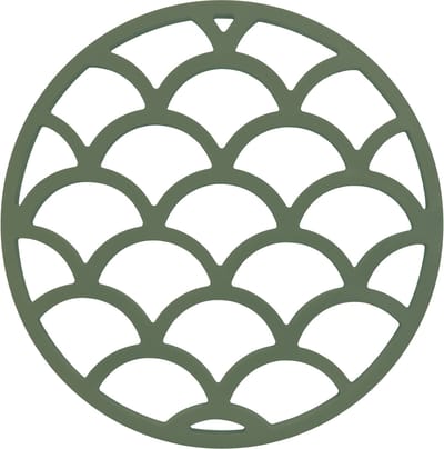 Krumble Pannenonderzetter - Pannenonderzetter hittebestendig - Pannenonderzetter Siliconen - Pannenonderzettters - Schubben - Diameter 14 - Groen