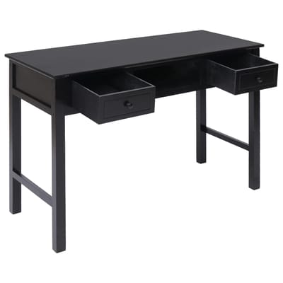 vidaXL - Schrijftafel - 110x45x76 - cm - hout - zwart