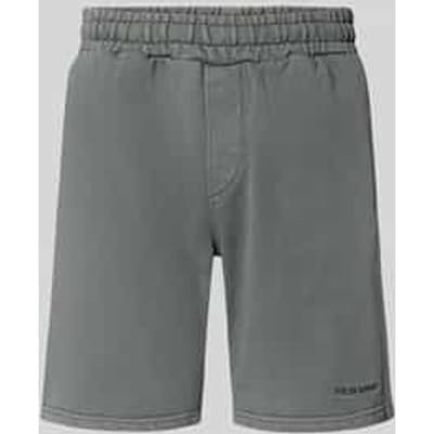 Sweatshorts met elastische band en gestikt logo