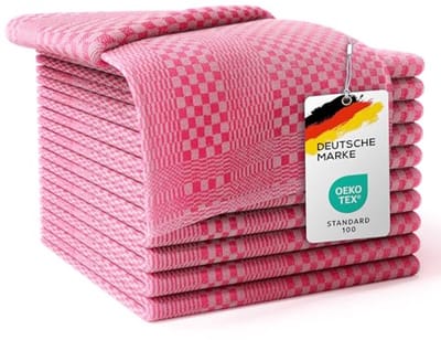 Set van 10 Theedoeken - 100% Katoenen Keukenhanddoeken, Super Absorberend, Zacht en Duurzaam 50x70 cm