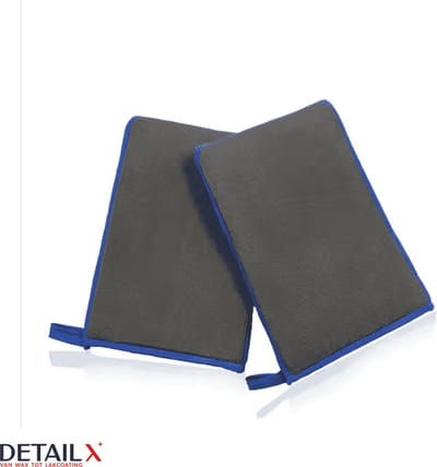Clay Mitt - Klei Handschoen 1st.| Medium fijn | Auto Car detailing | Auto poetsen - Vliegjes, Hars, Teer verwijderaar - Kleien Claybar Kleibar - Washandschoen Blauw