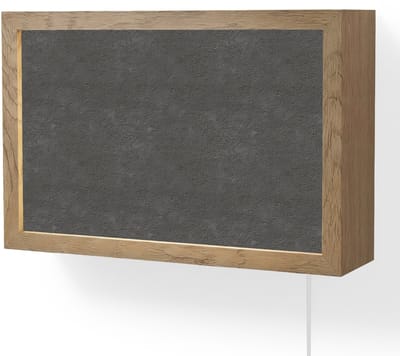 Wandlamp 30x20 cm - Oplaadbaar - Donkergrijs - Asfaltstructuur - Ruw - Wandlampen binnen woonkamer - Slaapkamer lamp met kabel - Decoratieve nachtlamp - Vloerlamp snoer