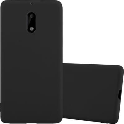 Cadorabo Hoesje geschikt voor Nokia 6 2017 in CANDY ZWART - Beschermhoes gemaakt van flexibel TPU silicone Case Cover
