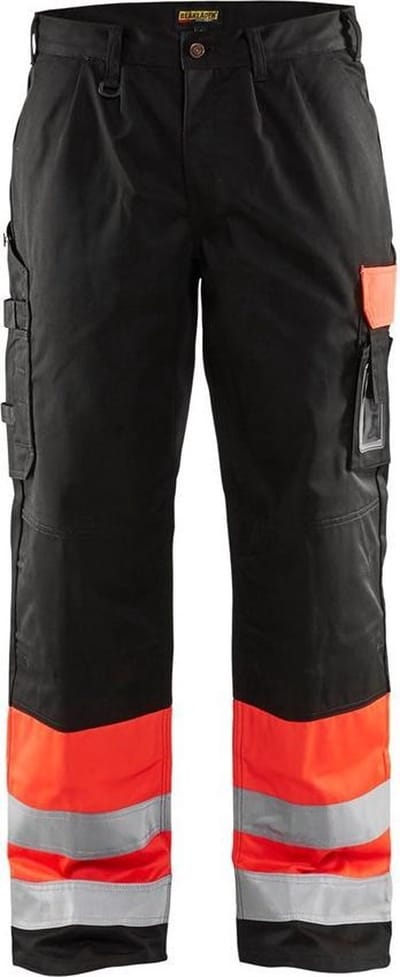 Blaklader Werkbroek High Vis 1584-1860 - High Vis Rood/Zwart - C148