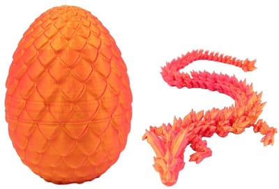 By shayne - 3D-geprinte drakeneieren - Beweegbare kristallen draak - Perfect voor decoratie - 5 cm - Uniek cadeau - Fantasie verzamelaars - Kantoor d.