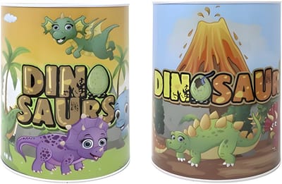 Atmosphera Spaarpot dinoaurus thema - groen - leren / sparen - D12 x 16 cm - spaarpotten