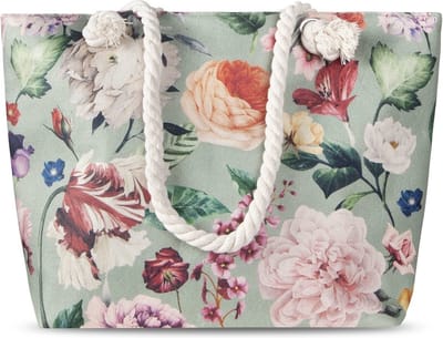 Strandtas Fiori - 43x60 cm no.30228 Groen