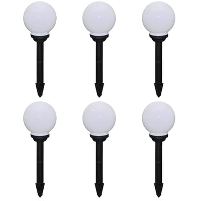 vidaXL Tuinpadlampen 6 st met grondpin LED 20 cm