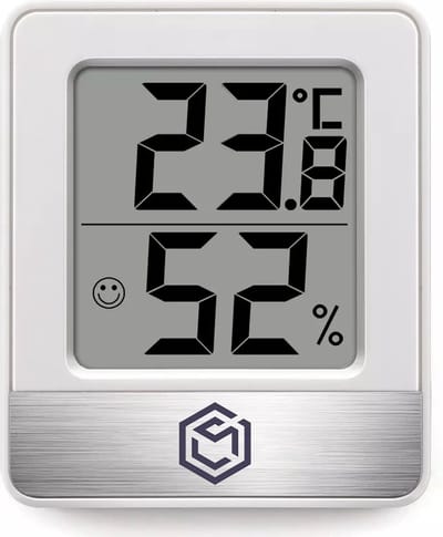 Ease Electronicz Hygrometer - Luchtvochtigheidsmeter - Digitaal Weerstation - Vochtigheidsmeter - Thermometer voor Binnen - Inclusief batterij