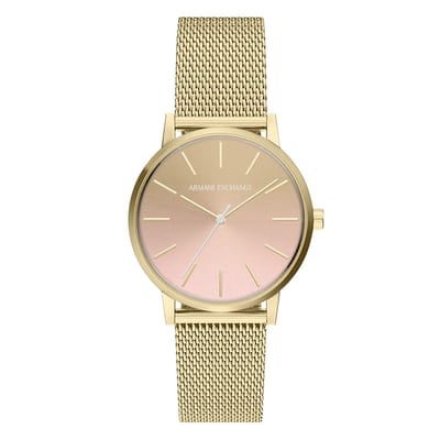 Armani Exchange AX5619 Vrouwen Horloge 36 mm - Goudkleurig