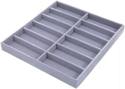 Velours Bril Display Case met 12 Rasters - Organisator voor Zonnebrillen en Brillen