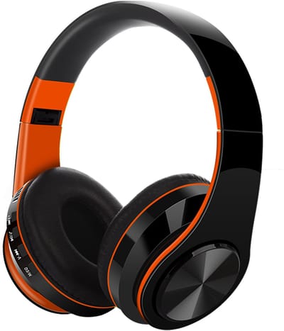 KINSI Draadloze Hoofdband Bluetooth Headset, 3-in-1 Verbinding: Bluetooth 5.0/ TF-Kaart/ Kabel, Opvouwbaar Compact Ontwerp, Dubbele Modussen: Draadloos & Met Kabel, Plug-and-Play