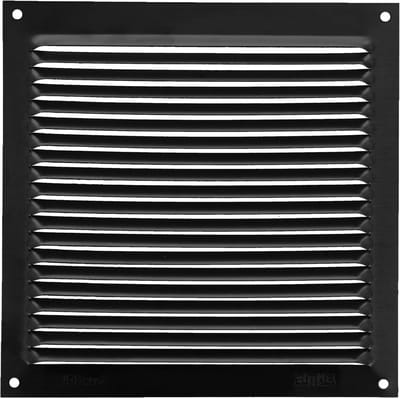 Ventilatierooster Vierkant - Afzuigrooster Plafond - Luchtcirculatie Verbeteren - Duurzaam Aluminium - 170 x 170 mm - Zwart