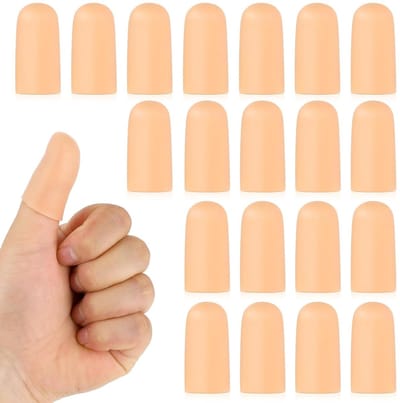 Allecto Plus - Pack van 20 Siliconen Vingerbescherming voor Gebarsten Vingers en Trigger Vingers - Artritis Pijnverlichting