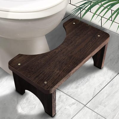 Houten Toiletkruk voor Volwassenen - Ergonomische Poepkruk voor Badkamer